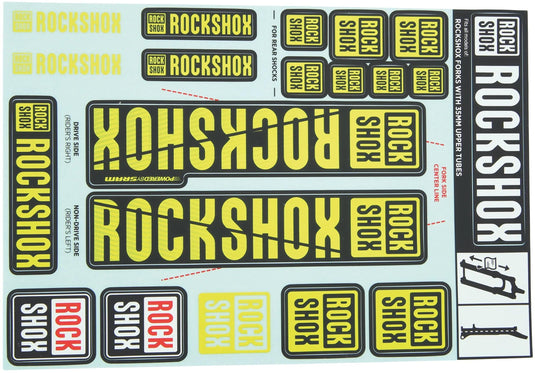 Rockshox dekor set decal set yellow