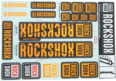 Rockshox decor set decal set orange