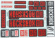 Rockshox decor set decal set red