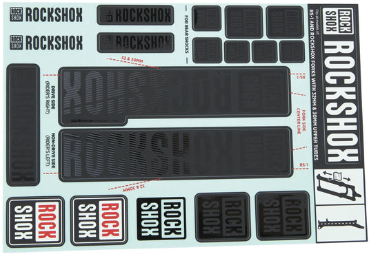 Rockshox dekor set decal set stealth
