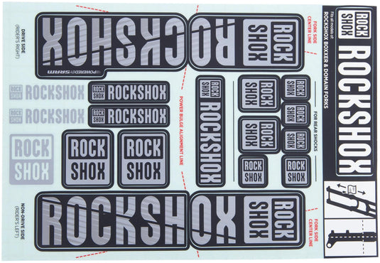 Rockshox dekor set decal set grey