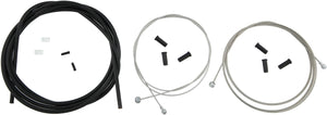 Contec remkabelset stop+ ct brake cable set stop+ steel fr+rear compl black
