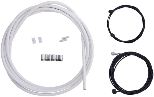 Contec remkabelset stop++ ct brake cable set stop++ steel fr+rear compl white