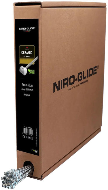 Niro-glide bremsinnenzug turbo niro glide ceramic brake roller nipple 800 mm