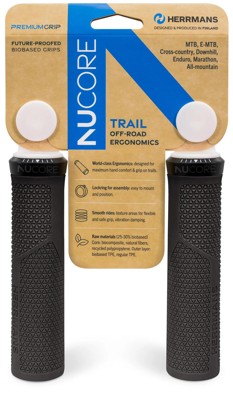 Load image into Gallery viewer, Herrmans handvatset nucore trail peak 130 130mm zwart
