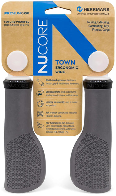 Herrmans handvat nucore town grip nucore town peak 130 130mm grey