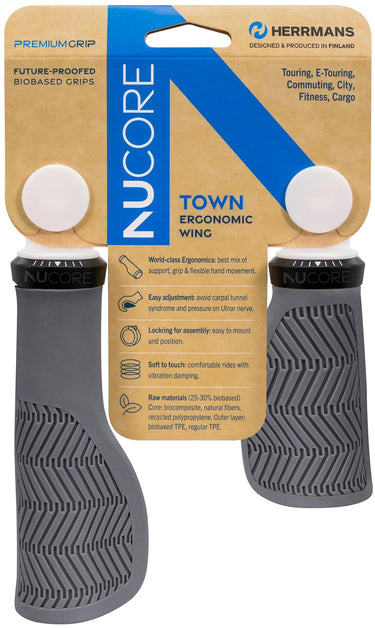 Herrmans handvat nucore town grip nucore town wave 130 190mm grey