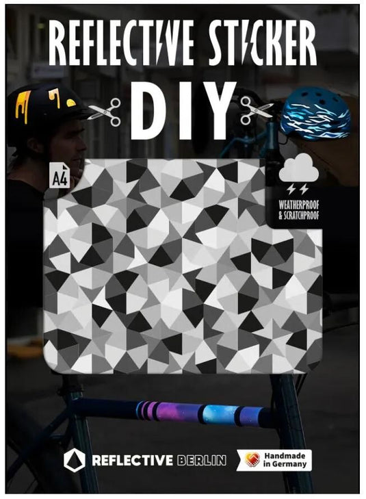 Reflective berlin reflexaufkleber diy reflective sticker diy sh sticker kites darts gray