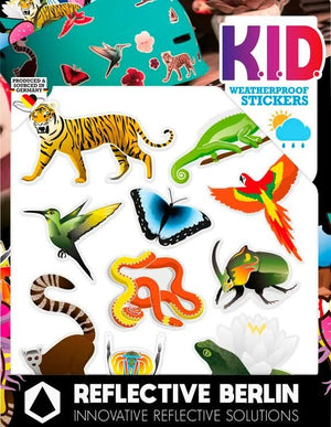 Reflective berlin reflex-sticker k.i.d. ref.sticker re.berlin kid jungle