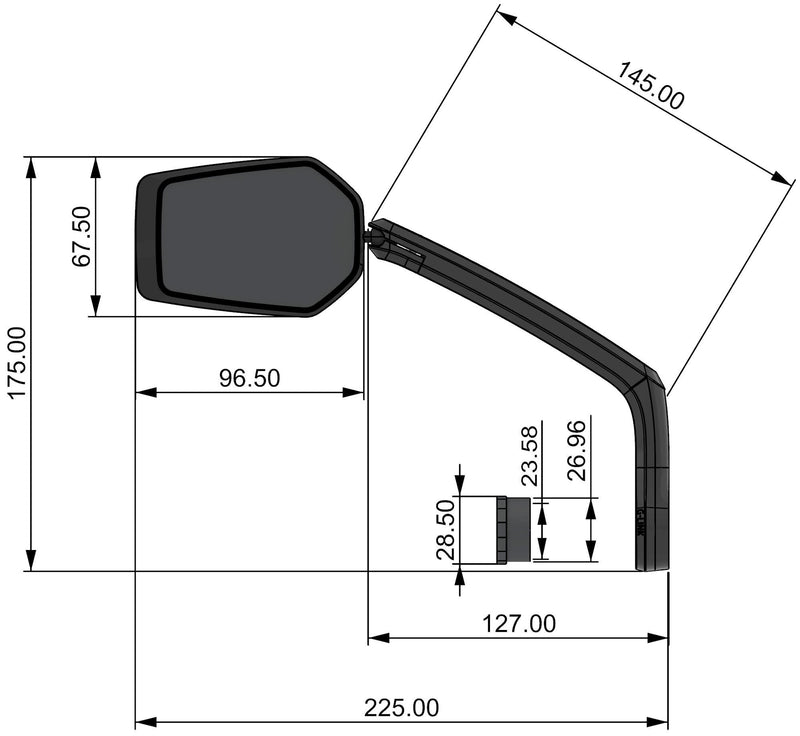 Load image into Gallery viewer, Contec achteruitkijkspiegel e-view evo gl ct rear-view mirror e-vie evo gl dazz m.g-link
