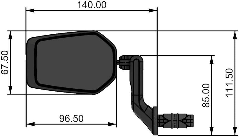 Load image into Gallery viewer, Contec achteruitkijkspiegel e-view evo ct rear-view mirror e-vie evo s m.dazz lens
