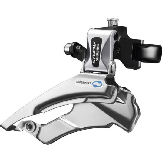 Shimano voorderailleur 3 x 7 8-speed altus fd-m313 down swing dual pull - met hoge klem - 42-48t (66-69°) - zwart zilver