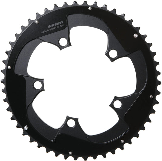 Sram kettingblad road double chain ring roaddoub. 50t alu f. red black