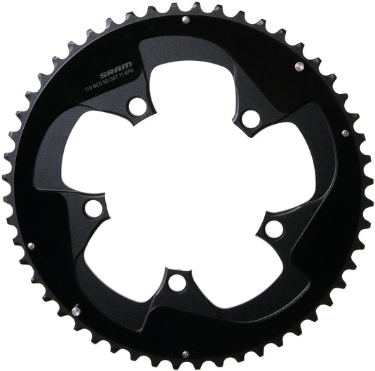 Sram kettingblad road double chain ring roaddoub. 52t alu f. red black