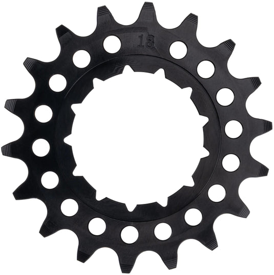 Kmc steck-zahnkranz sprocket rohloff 1 2 x 1 8 18z, aluminum
