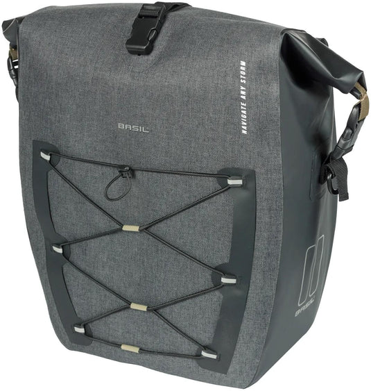 Basil enkele tas navigator storm l mik 25-31l 15 x 27 x 41 cm - zwart