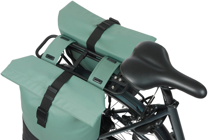 Load image into Gallery viewer, Basil dubbele tas cove 28-32l zilvergroen zwart
