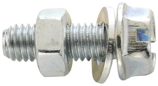 Fix-nippel zeskantbout hex washer head screw 10mm zinc