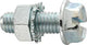 Fix-nippel zeskantbout hex washer head screw 12mm w.toothed nut