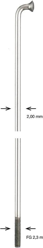 Alpina spaak spoke zinc 2x250 mm