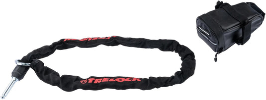 Trelock einsteckkette zr 355 plug-in chain zr355 150cm + saddle bag