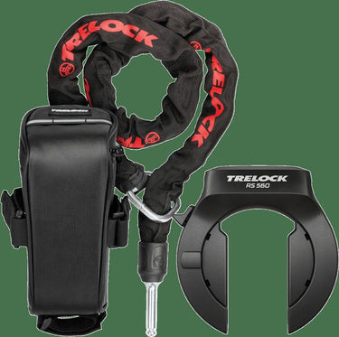 Trelock rahmenschloss-set rs 560 frame lock set 560 az poc + zr355 + bag