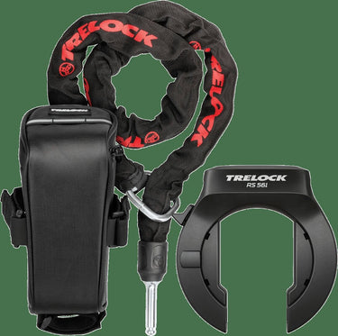 Trelock rahmenschloss-set rs 561 frame lock set 561 az poc + zr355 + bag