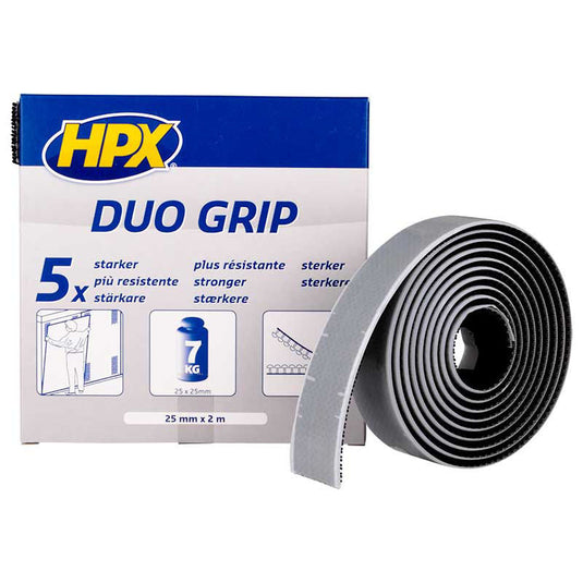 Hpx duo grip klikband zwart 25mm x 2m