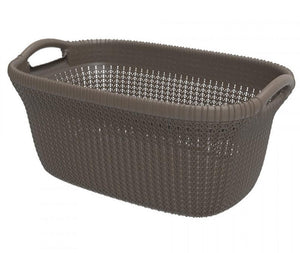 Curver knit wasmand 40 liter bruin 60x39x27