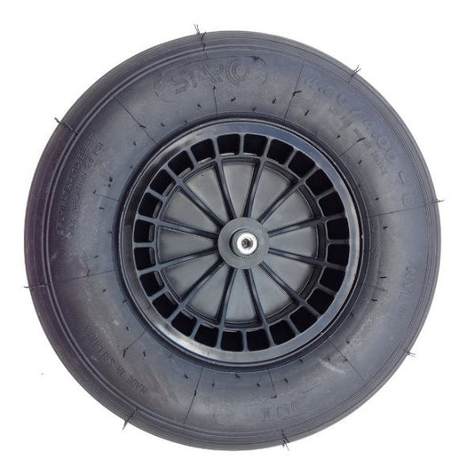 Fort wiel 480400x8 2ply band kunststof velg zwart as 13cm