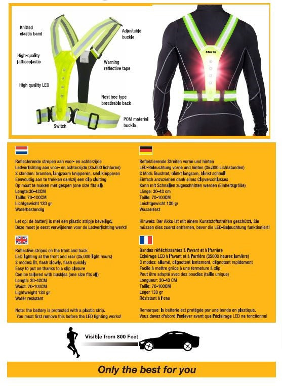 Load image into Gallery viewer, Enzo benson led veiligheidsvest reflecterend met led - 5700333
