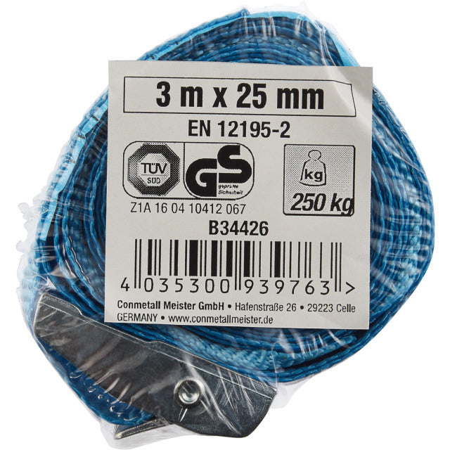 Load image into Gallery viewer, Connex spanriem - spanband 3m x 25mm pes 250kg - b34426
