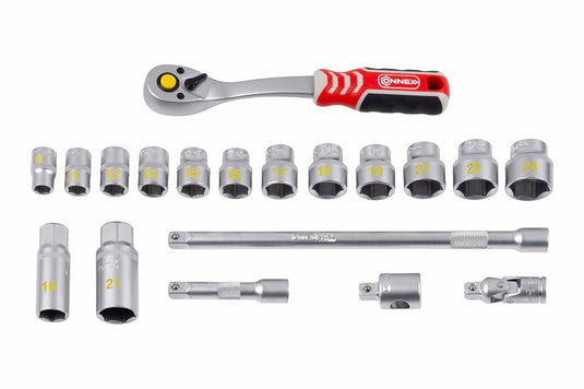 Connex producten dopsleutelset profi 3 8 19 delig