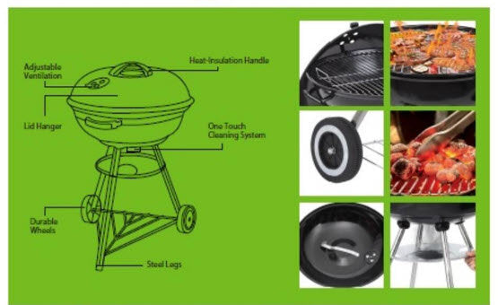 Cargue la imagen en el visor de la galería, Producten bbq bol groot 44 x 70 cm

