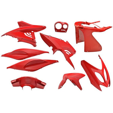 Edge plaatset 9-delig voor yamaha aerox tot bouwjaar 2014 - ferrari rood