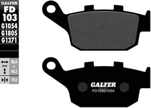 Galfer bremsbelag fd103 brake pad fd103 g1054 organic
