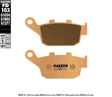 Galfer bremsbelag fd103 brake pad fd103 g1371 sintered metal