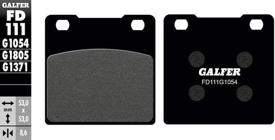 Galfer bremsbelag fd111 brake pad fd111 g1054 organic