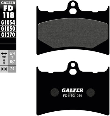 Galfer remblokken fd118 brake pad fd118 g1054 organic