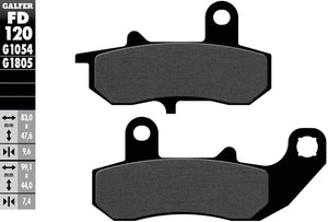 Galfer remblokken fd120 brake pad fd120 g1054 organic