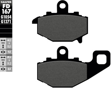 Galfer remblokken fd167 brake pad fd167 g1054 organic