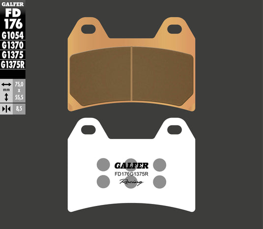 Galfer remblokken fd176 brake pad fd176 g1375r sintered metal