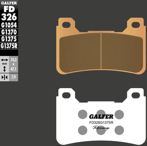 Galfer remblokken fd326 sintered brake pad fd326 g1375r