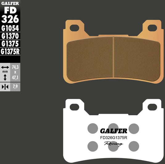 Galfer bremsbelag fd326 brake pad fd326 g1375r sint.metal racing