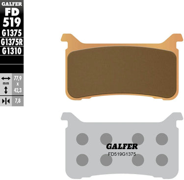 Galfer remblokken fd519 sintered brake pad fd519 g1375
