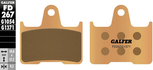 Galfer bremsbelag fd267 brake pad fd267 g1371 sint. metal street
