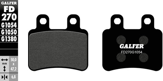 Galfer bremsbelag fd270 brake pad fd270 g1054 organic standard