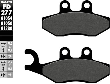 Galfer remblokken fd277 brake pad fd277 g1054 organic standard