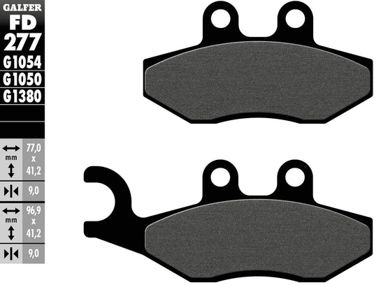 Galfer bremsbelag fd277 brake pad fd277 g1054 organic standard