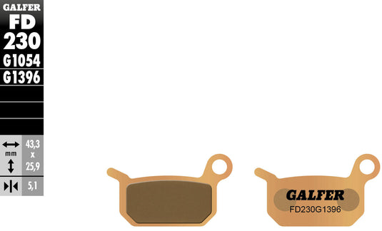 Galfer remblokken fd230 brake pad fd320 g1396 sint. metal offroad
